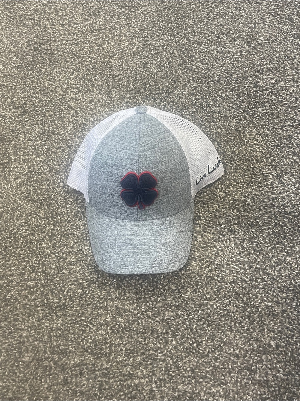 Men's Fitted Golf Black Clover Trucker Hat